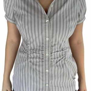 Y2K The Limited Striped Fitted Button-Up Top